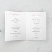 Programme de mariage plié Fleur sauvage Boho vert (Intérieur)