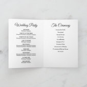 Programme de mariage plié floral pourpre et or (Intérieur)