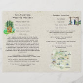 Programme de mariage plié Mariage de camping (Dos)