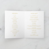 Programme de mariage plié or simple et élégant (Intérieur)