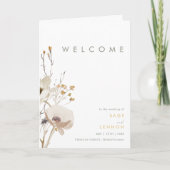 Programme de mariage plié pour Fleur sauvage lunat (Devant)