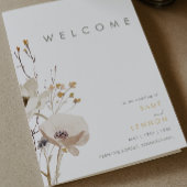 Programme de mariage plié pour Fleur sauvage lunat