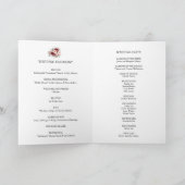 Programme de mariage plié rustique floral Rose de (Intérieur)