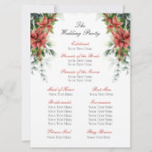 Programme de mariage Poinsettia de vacances (Dos)