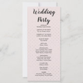 Programme de mariage Pois Champagne et Gold (Dos)