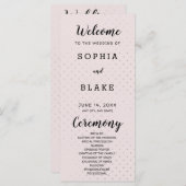 Programme de mariage Pois Champagne et Gold (Devant / Derrière)