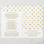 Programme de mariage Pois moderne White & Gold (Devant)