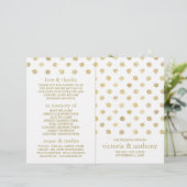 Programme de mariage Pois moderne White & Gold (Debout devant)