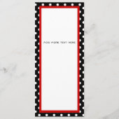 Programme de mariage Pois noirs blancs (Dos)