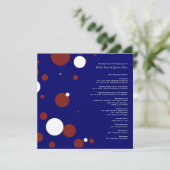 Programme de mariage Pois rouge, blanc, bleu (Debout devant)