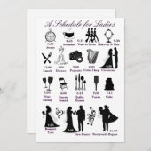 Programme de Mariage pour Demoiselles d'Honneur (Devant / Derrière)