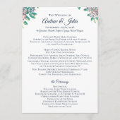 Programme de mariage pour Julia et Andrew (Devant)