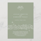 Programme de mariage pour la fleur blanche verte d (Devant)