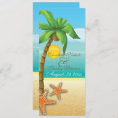 Programme de mariage pour la plage de palmes et d' (Devant / Derrière)