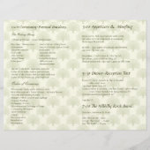 Programme de mariage pour le chêne d'olive (Dos)