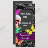 Programme de mariage pour le crâne de sucre gothiq (Devant / Derrière)