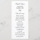 Programme de mariage pour le Jardin de l'herbe ver (Devant)