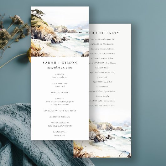 Programme de mariage pour le paysage de Big Sur, C
