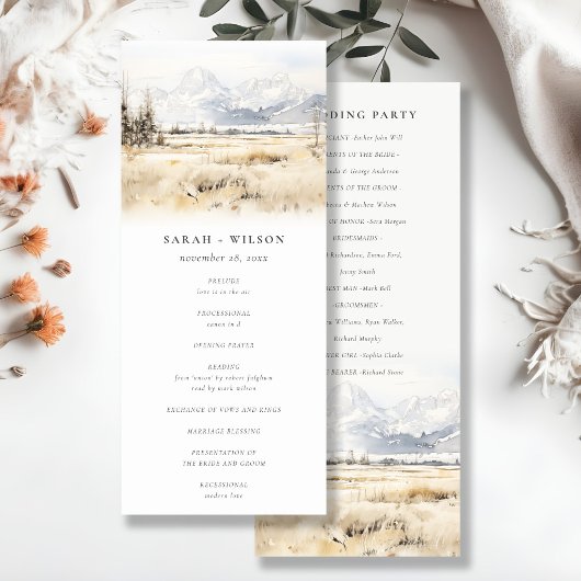 Programme de mariage pour le paysage de Jackson Ho