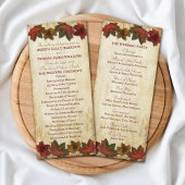 Programme de mariage pour les congés d'automne