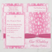 Programme de mariage pour les flocons de neige ros (Devant / Derrière)