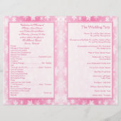 Programme de mariage pour les flocons de neige ros (Dos)