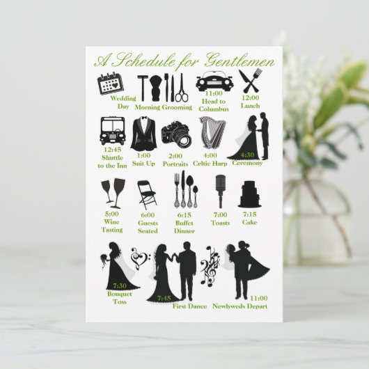 Programme de Mariage pour les Garçons d'Honneur (Debout devant)