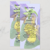 Programme de mariage pour les petits volets jaunes (Devant / Derrière)