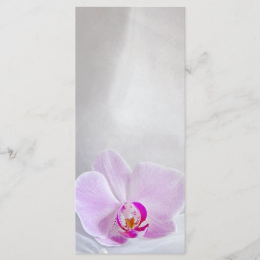 Programme de mariage pour l'orchidée rose et le vo (Devant)