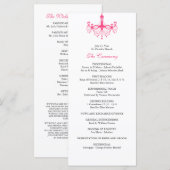 Programme de mariage pour lustre rose et noir (Devant / Derrière)