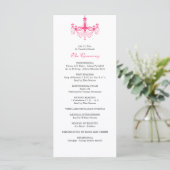 Programme de mariage pour lustre rose et noir (Debout devant)