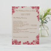 Programme de mariage pour marguerites rouges et be (Debout devant)