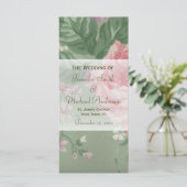 Programme de mariage pour Mariage vert et rose (Debout devant)