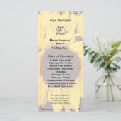 Programme de mariage pour médaillon de tournesol (Debout devant)