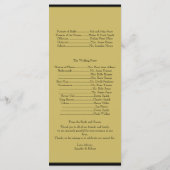 Programme de mariage pour piano noir et or (Dos)