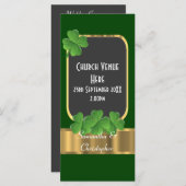 Programme de mariage pour shamrocks irlandais vert (Devant / Derrière)