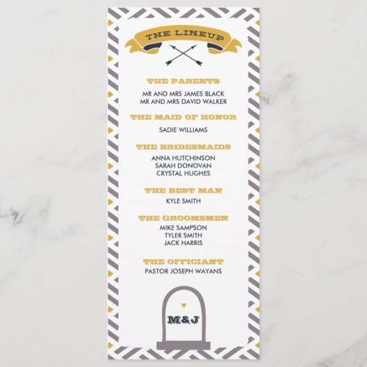 Programme de mariage pour squelettes - Marine et m (Dos)