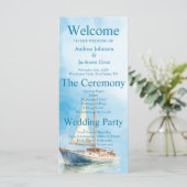 Programme de mariage pour voiliers Watercolor (Debout devant)