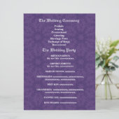 Programme de mariage pourpre et Turquoise V1C (Debout devant)