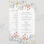 Programme de mariage Prairie de fleurs sauvages (Devant / Derrière)