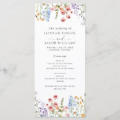 Programme de mariage Prairie de fleurs sauvages (Devant)