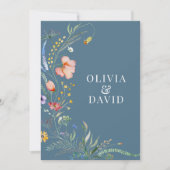 Programme de mariage Prairie de fleurs sauvages Bl (Devant)