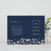 Programme de mariage Prairie fleurie printanière N (Debout devant)
