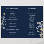 Programme de mariage Prairie fleurie printanière N (Dos)