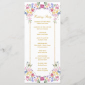 Programme de mariage printanier au jardin floral é (Dos)
