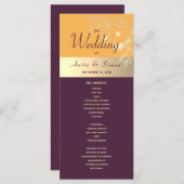 Programme de mariage prune violet (Devant / Derrière)