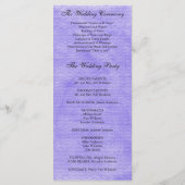 Programme de mariage Purple Hydrangea (Dos)