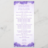 Programme de mariage Purple Hydrangeas (Dos)