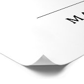 Programme de mariage QR Code Poster (Coin)