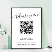 Programme de mariage QR Code Poster